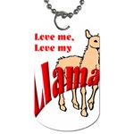 Love my llama Dog Tag (One Side)