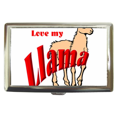Love my llama Cigarette Money Case from ArtsNow.com Front