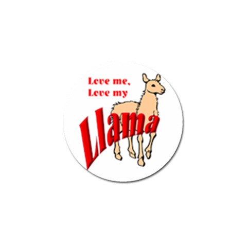 Love my llama Golf Ball Marker from ArtsNow.com Front