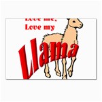 Love my llama Postcard 5  x 7 