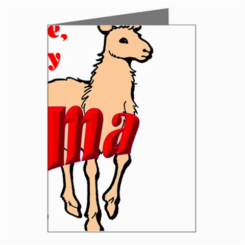 Love my llama Greeting Card from ArtsNow.com Left