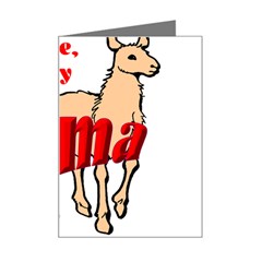 Love my llama Mini Greeting Card from ArtsNow.com Left