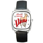 Love my llama Square Metal Watch