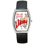 Love my llama Barrel Style Metal Watch