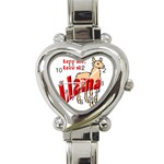Love my llama Heart Italian Charm Watch