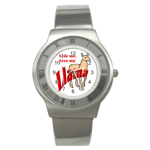 Love my llama Stainless Steel Watch from ArtsNow.com Front