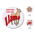 Love my llama Playing Cards (Round)