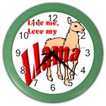 Love my llama Color Wall Clock