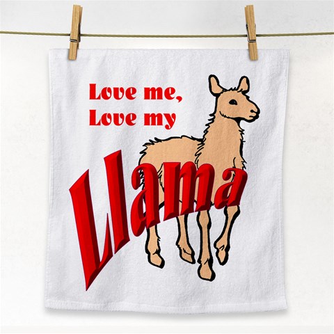 Love my llama Face Towel from ArtsNow.com Front