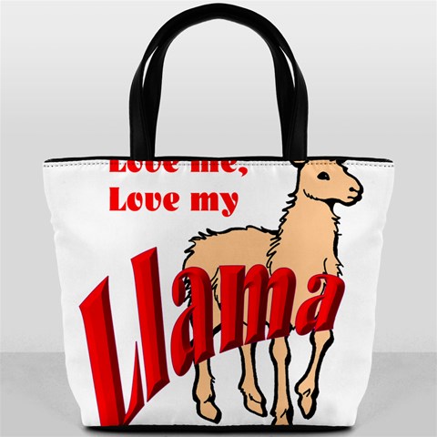 Love my llama Bucket Bag from ArtsNow.com Front