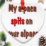 My alpaca spits Ornament (Heart)