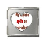 My alpaca spits Mega Link Heart Italian Charm (18mm)