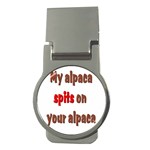 My alpaca spits Money Clip (Round)