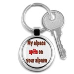 My alpaca spits Key Chain (Round)