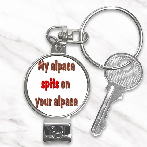 My alpaca spits Nail Clippers Key Chain from ArtsNow.com Front
