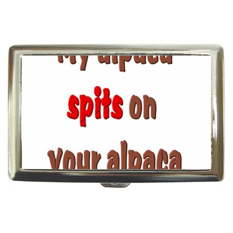 My alpaca spits Cigarette Money Case from ArtsNow.com Front