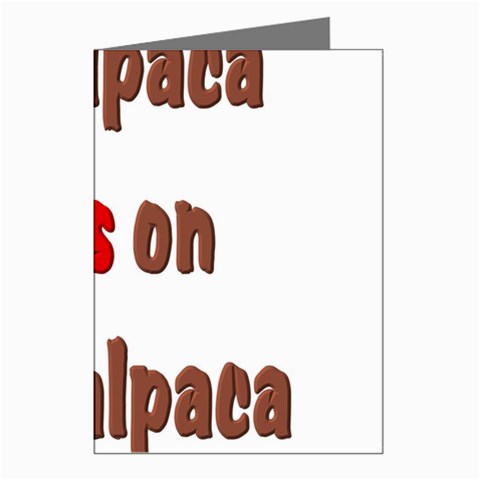 My alpaca spits Greeting Cards (Pkg of 8) from ArtsNow.com Left