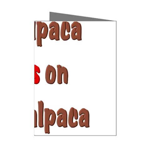 My alpaca spits Mini Greeting Cards (Pkg of 8) from ArtsNow.com Left