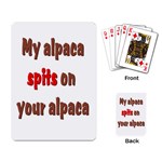 My alpaca spits Playing Cards Single Design