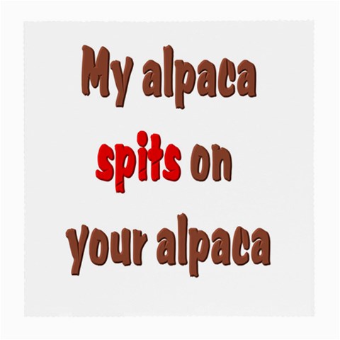 My alpaca spits Glasses Cloth (Medium) from ArtsNow.com Front