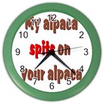 My alpaca spits Color Wall Clock