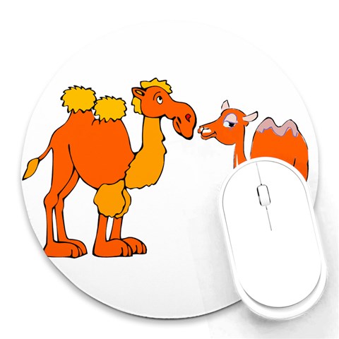 Camel love Round Mousepad from ArtsNow.com Front