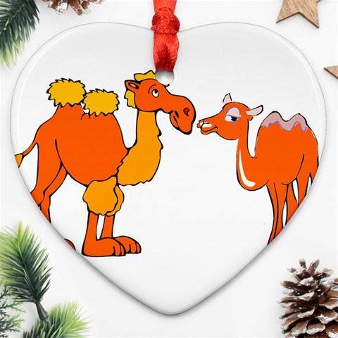Camel love Ornament (Heart) from ArtsNow.com Front