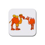 Camel love Rubber Coaster (Square)