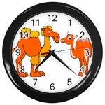 Camel love Wall Clock (Black)
