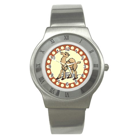 Cute camel Stainless Steel Watch from ArtsNow.com Front