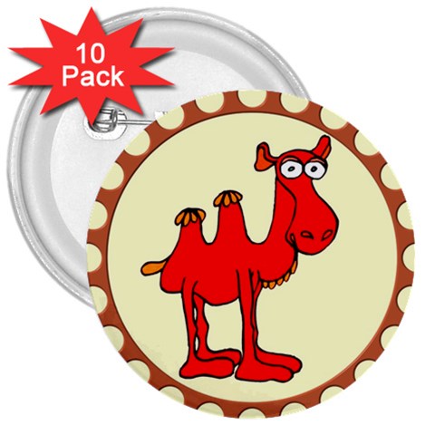 Camel 3  Button (10 pack) from ArtsNow.com Front