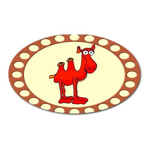 Camel Magnet (Oval) from ArtsNow.com Front