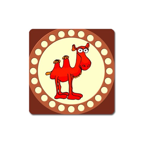 Camel Magnet (Square) from ArtsNow.com Front