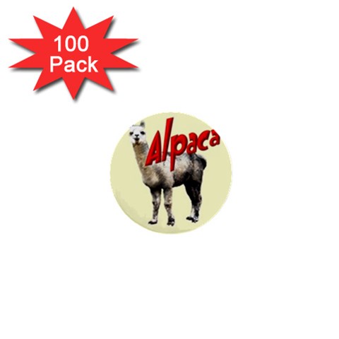 Alpaca 1  Mini Button (100 pack)  from ArtsNow.com Front
