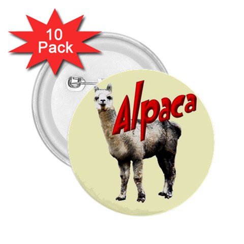Alpaca 2.25  Button (10 pack) from ArtsNow.com Front