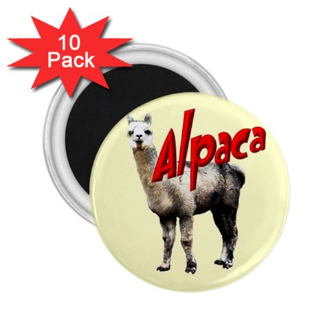 Alpaca 2.25  Magnet (10 pack) from ArtsNow.com Front