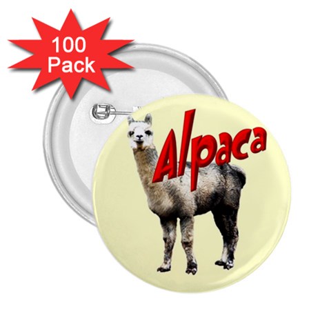 Alpaca 2.25  Button (100 pack) from ArtsNow.com Front