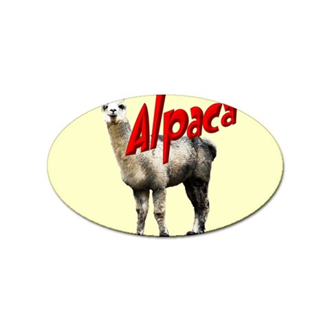 Alpaca Sticker (Oval) from ArtsNow.com Front