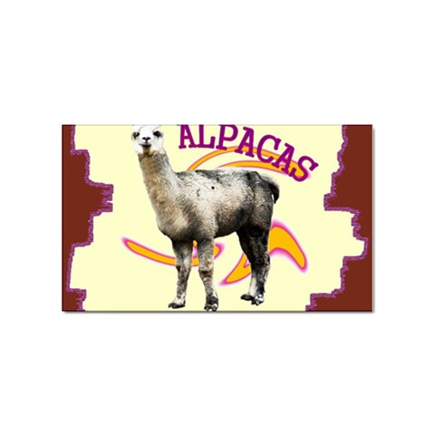 Alpaca Sticker (Rectangular) from ArtsNow.com Front