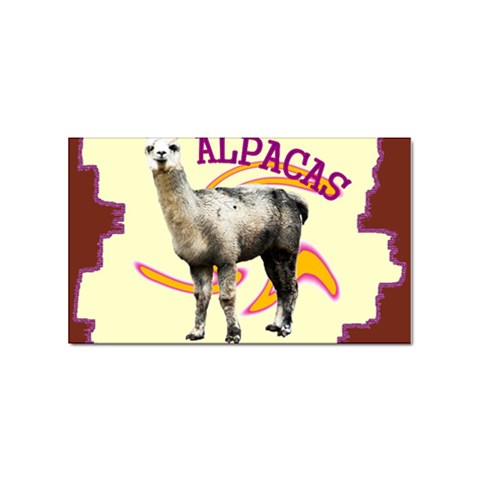 Alpaca Sticker Rectangular (100 pack) from ArtsNow.com Front