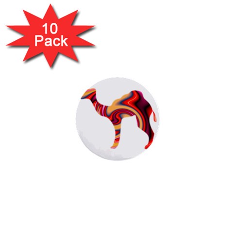 funky camel 1  Mini Button (10 pack)  from ArtsNow.com Front