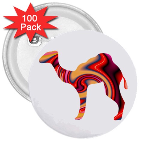 funky camel 3  Button (100 pack) from ArtsNow.com Front