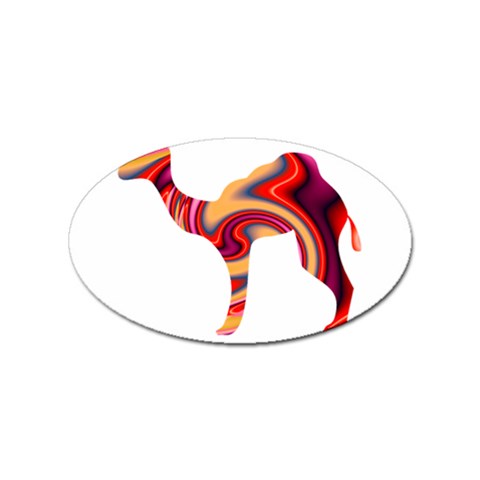funky camel Sticker Oval (100 pack) from ArtsNow.com Front