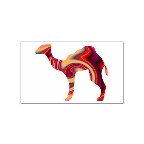 funky camel Sticker Rectangular (100 pack) from ArtsNow.com Front