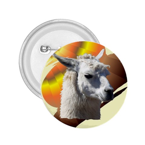 Llama head 2.25  Button from ArtsNow.com Front