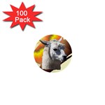 Llama head 1  Mini Button (100 pack) 