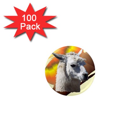 Llama head 1  Mini Magnet (100 pack)  from ArtsNow.com Front
