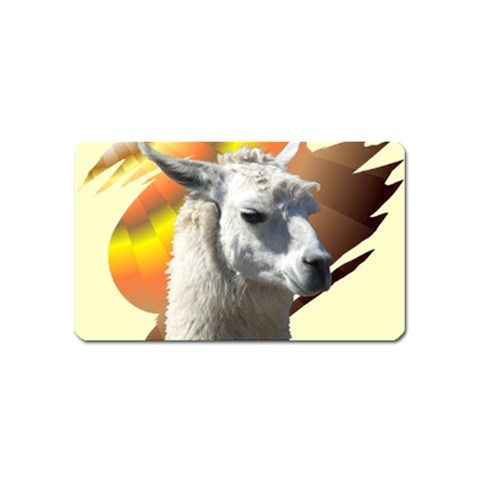 Llama head Magnet (Name Card) from ArtsNow.com Front