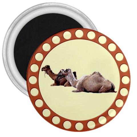 Sitting camels 3  Magnet from ArtsNow.com Front