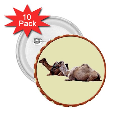 Sitting camels 2.25  Button (10 pack) from ArtsNow.com Front